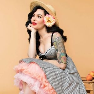 Unique Vintage Micheline Pitt Gingham dress size S